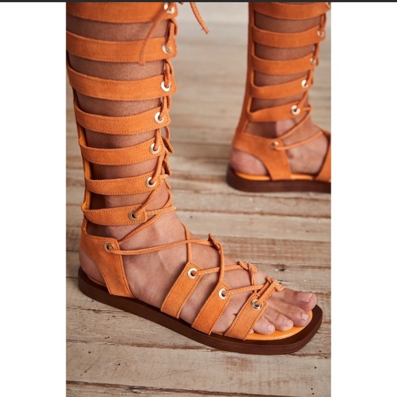 Free People FP Collection Sun ChaserFaux Suede Gladiator Sandals - Picture 3 of 3